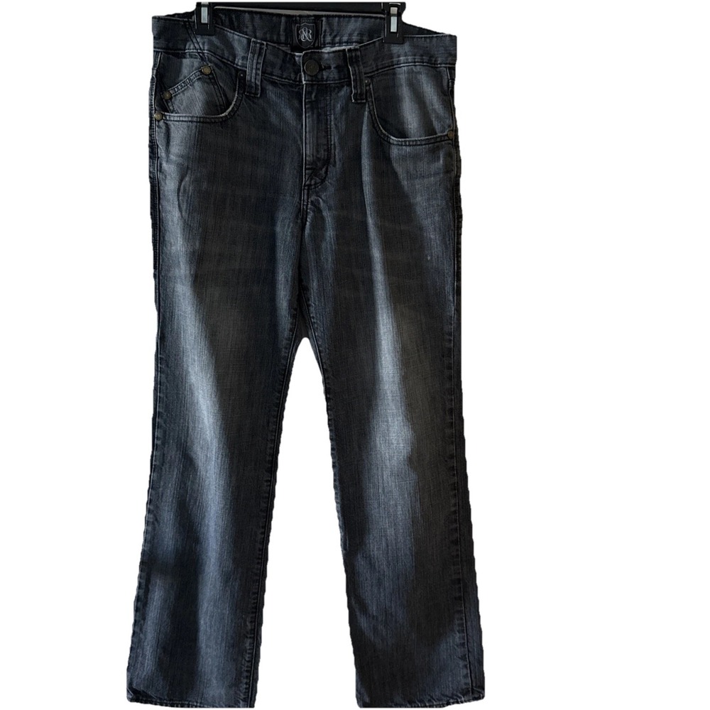 Rock And Republic Devious Straight Leg Blue Jeans Mens Size 34x32 Denim EUC - Picture 2 of 8